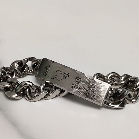 Distinctive Vintage Speidel Men's Women's Unisex ID Bracelet with engraving - Picture 6 of 7